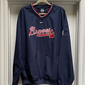 Nike MLB Navy Blue Braves Jersey Size XXL
